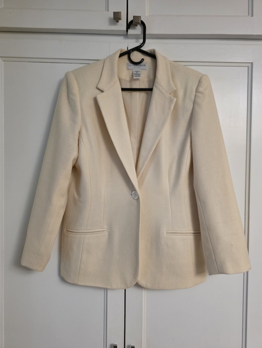 12 P Sag Harbor Cream Single-Button Blazer